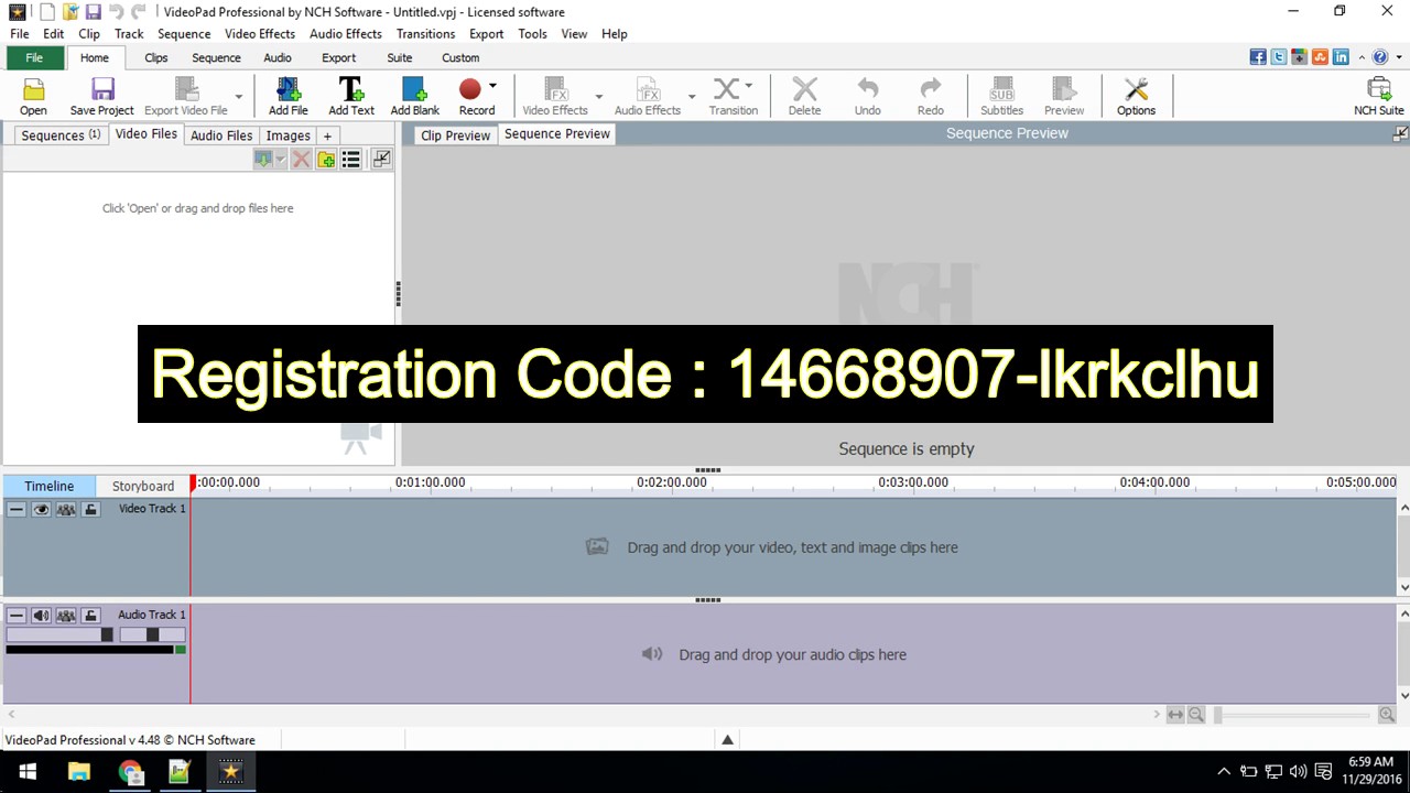 free registration code for videopad